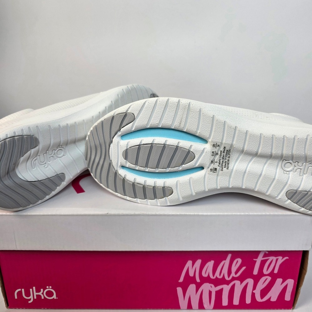 Ryka Renew Slip On Walking Sneakers Womens 7.5 White RE-ZORB LITE New in Box - Picture 5 of 10